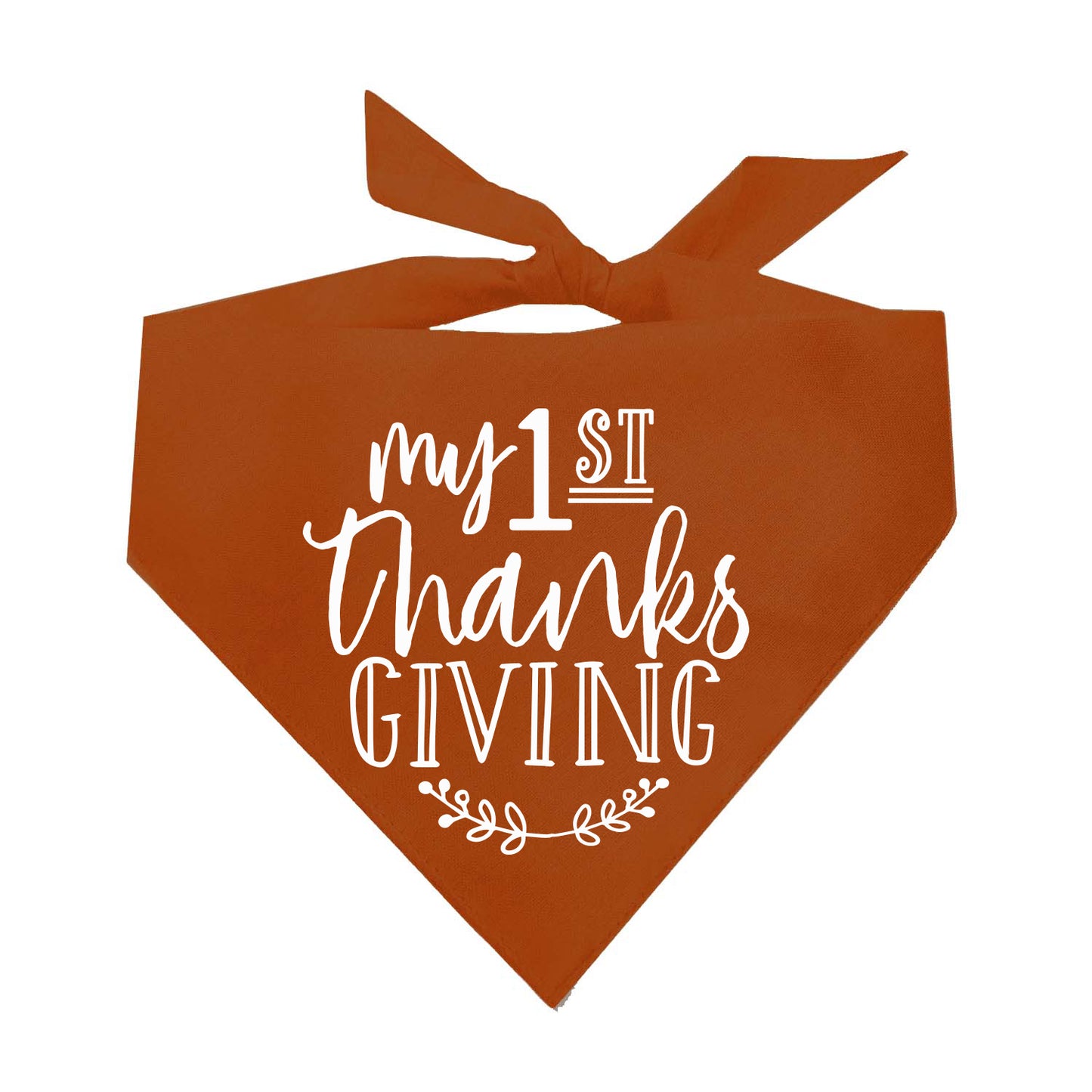 My First Thanksgiving Triangle Dog Bandana (Assorted Fall Colors)