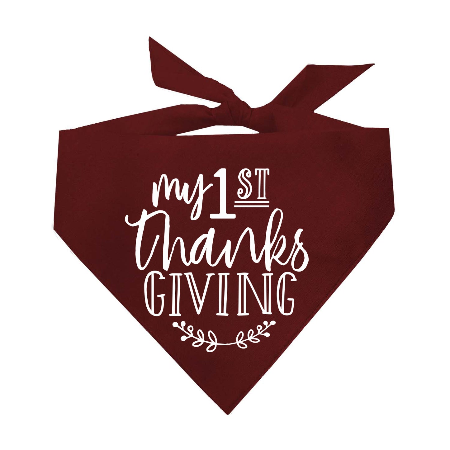 My First Thanksgiving Triangle Dog Bandana (Assorted Fall Colors)