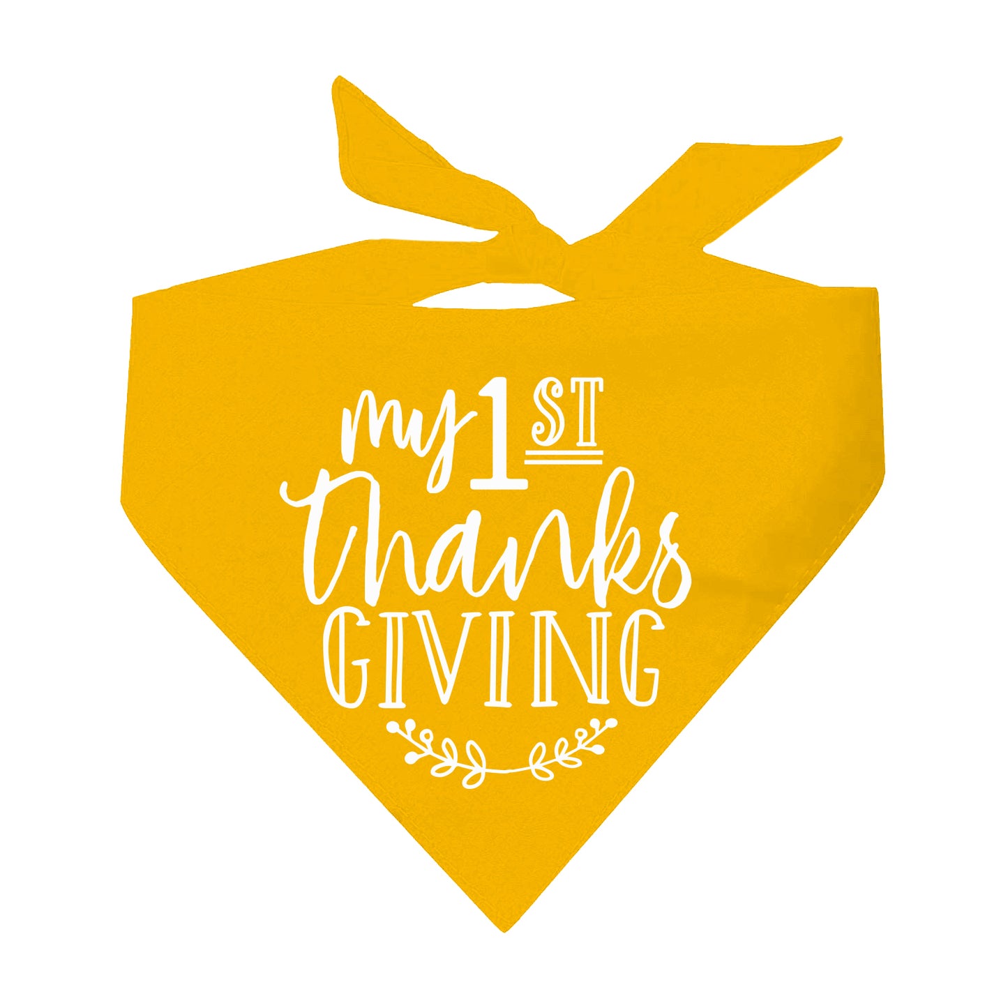 My First Thanksgiving Triangle Dog Bandana (Assorted Fall Colors)