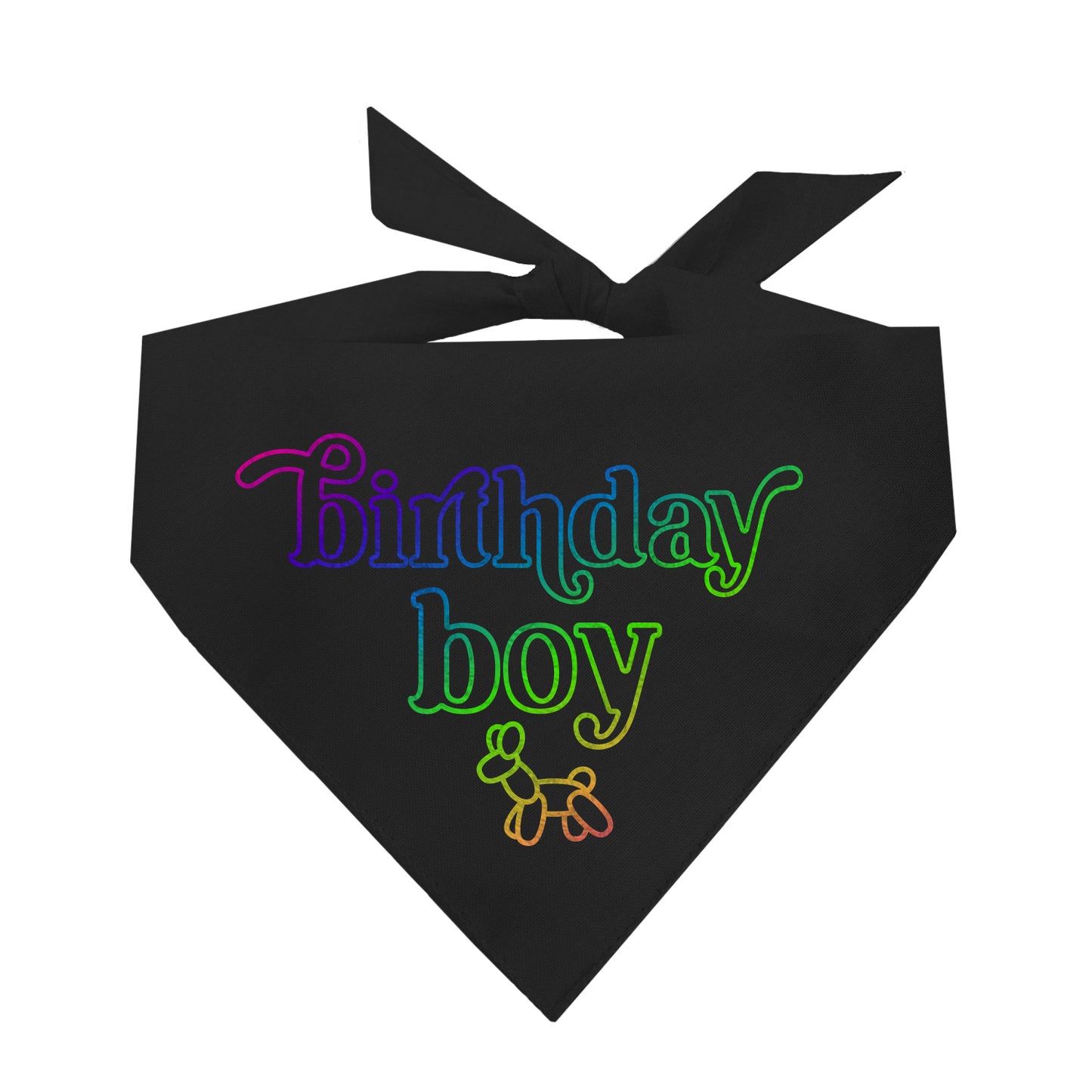 Birthday Boy Balloon Metallic Dog Bandana