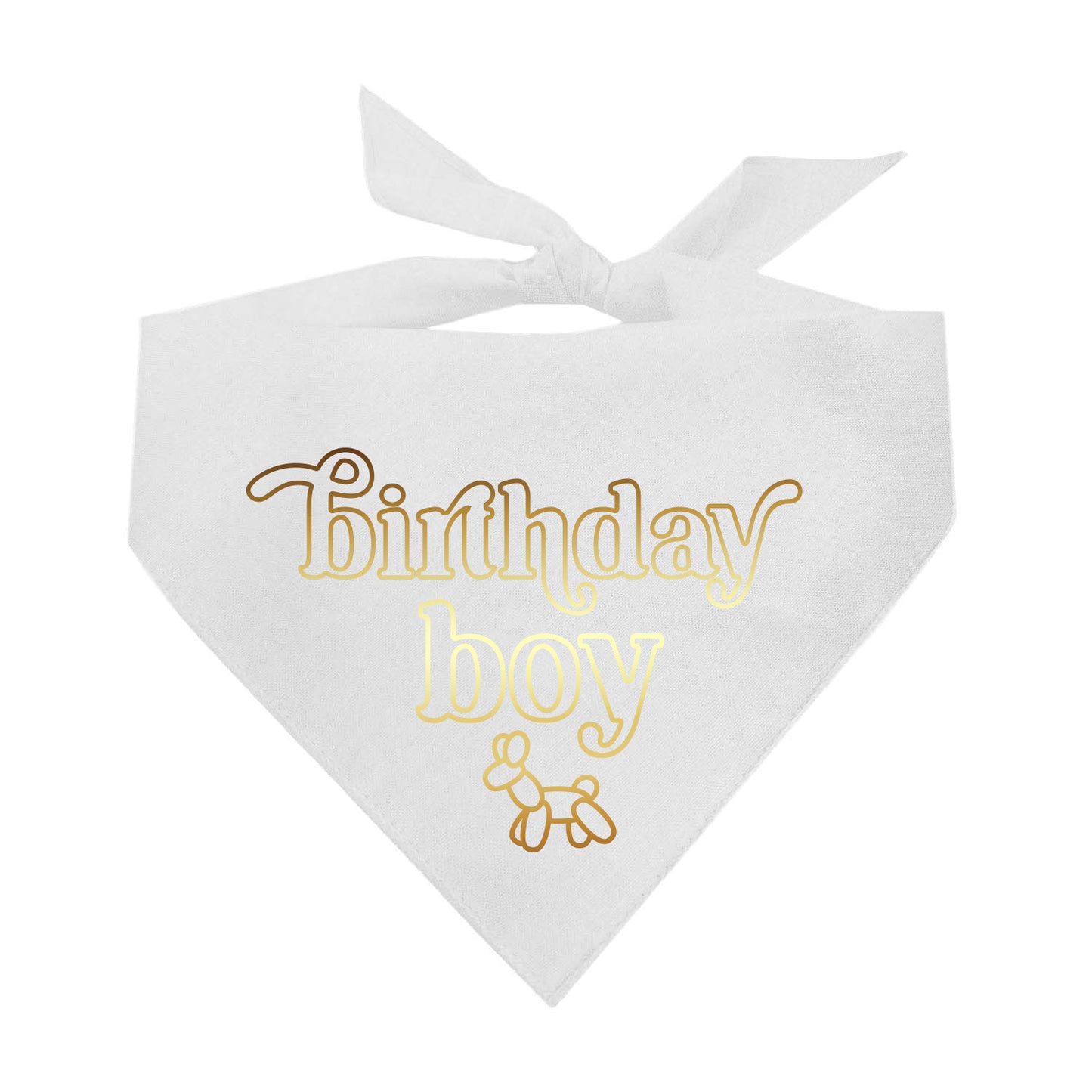 Birthday Boy Balloon Metallic Dog Bandana