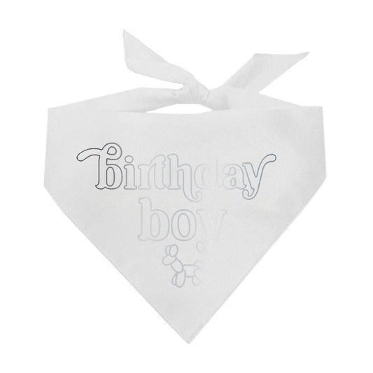 Birthday Boy Metallic Dog Bandana