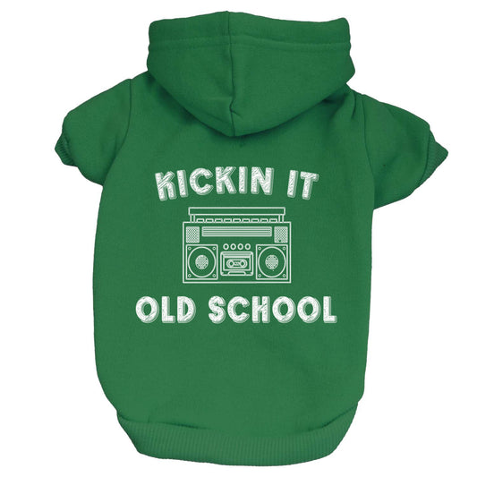 Kickin It Old School Dog Hoodie