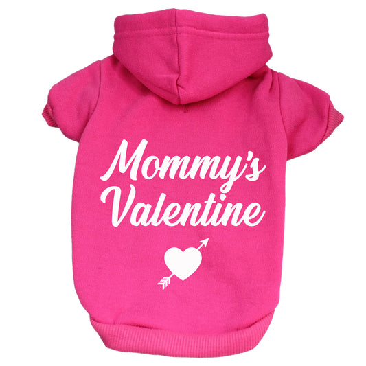 Mommy's Valentine Valentine's Day Dog Hoodie