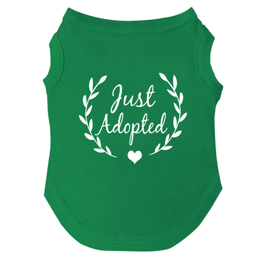Just Adopted | Dog Tee | Rescue Pet Apparel | Adoption Celebration Shirt