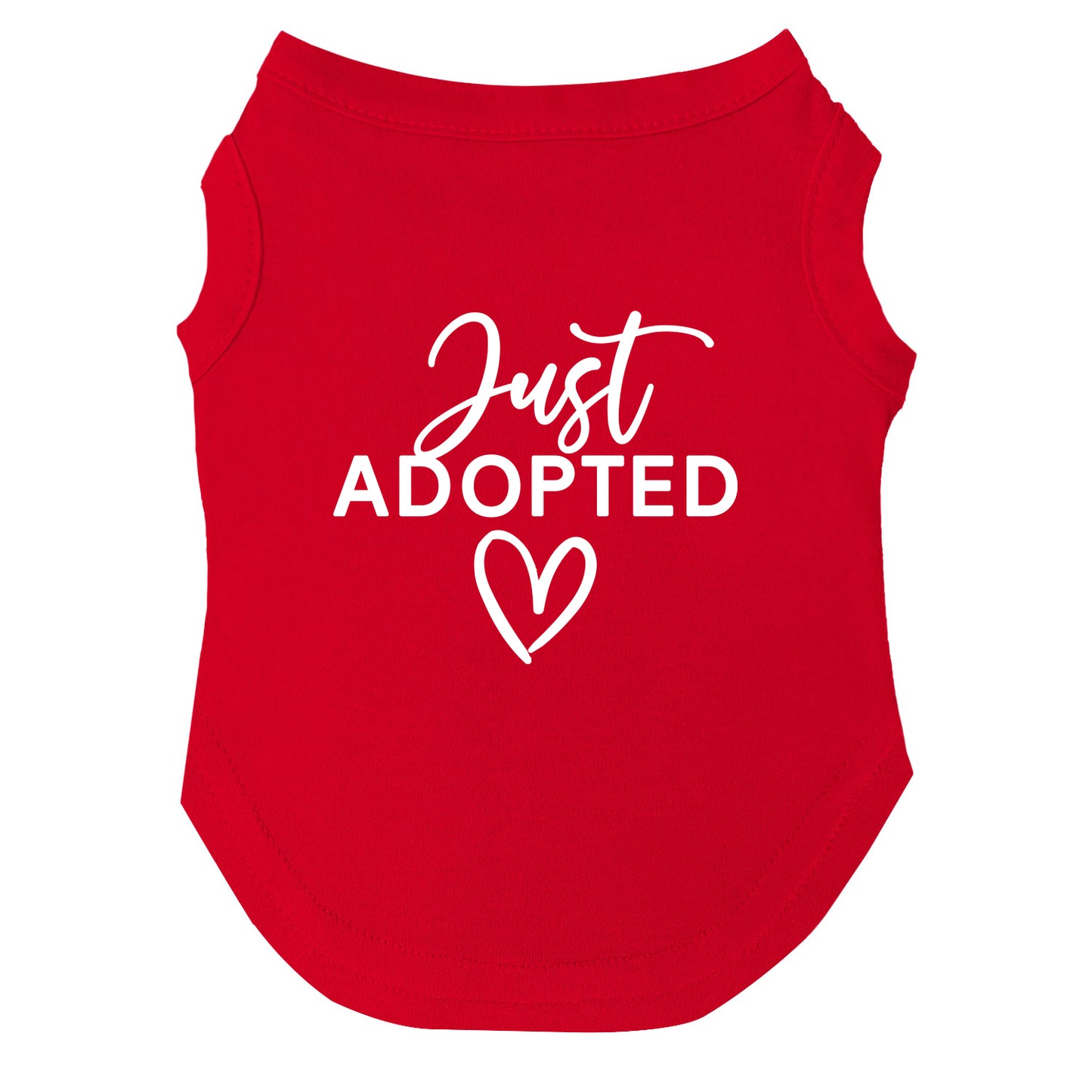 Just Adopted β Dog Tee | Adoption Day Shirt | Soft, Lightweight & Washable