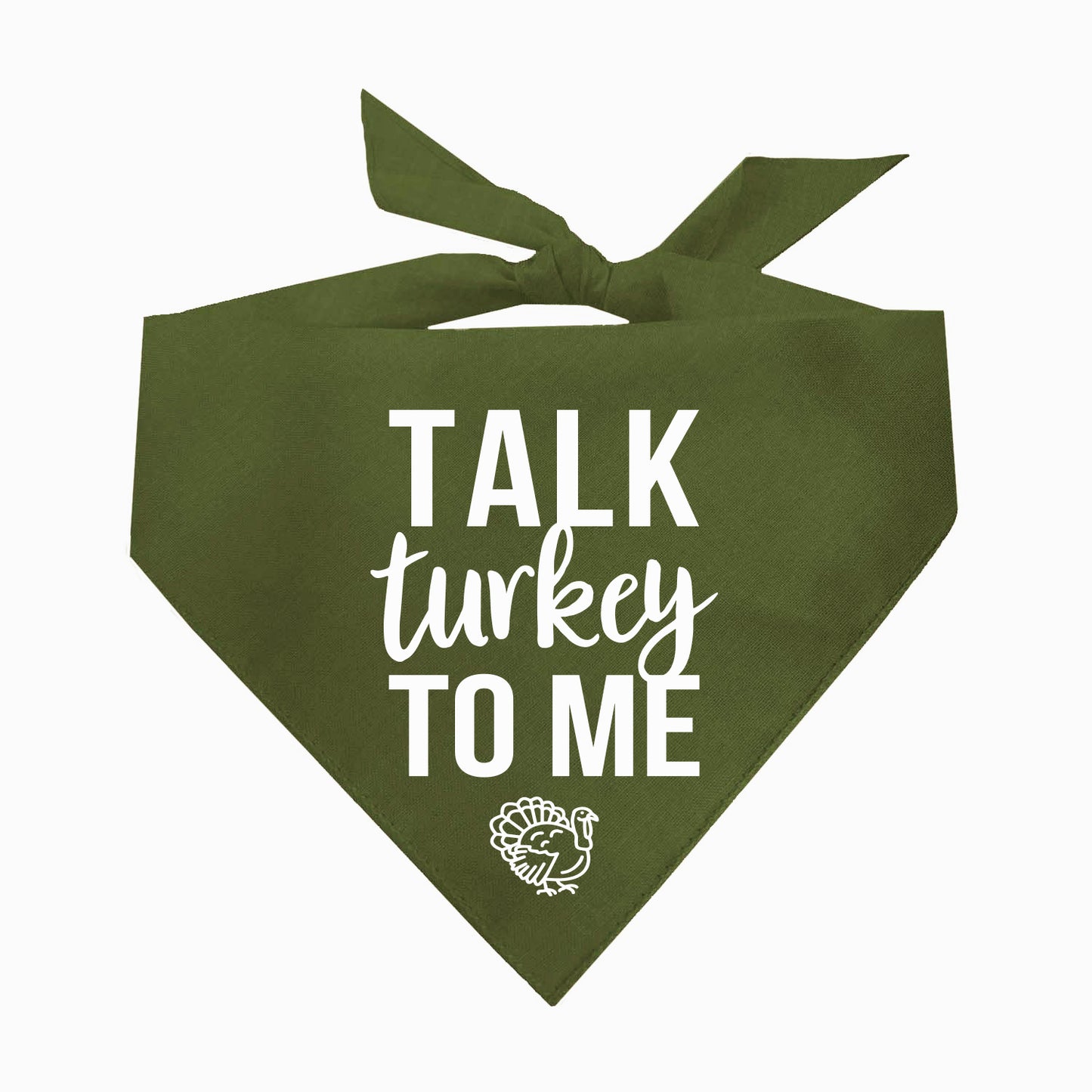 Talk Turkey To Me Triangle Dog Bandana (Assorted Fall Colors)