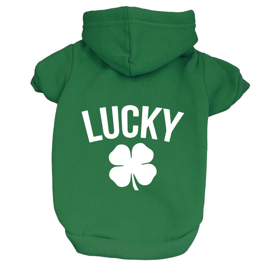 Lucky (Four Leaf Clover) Dog Hoodie