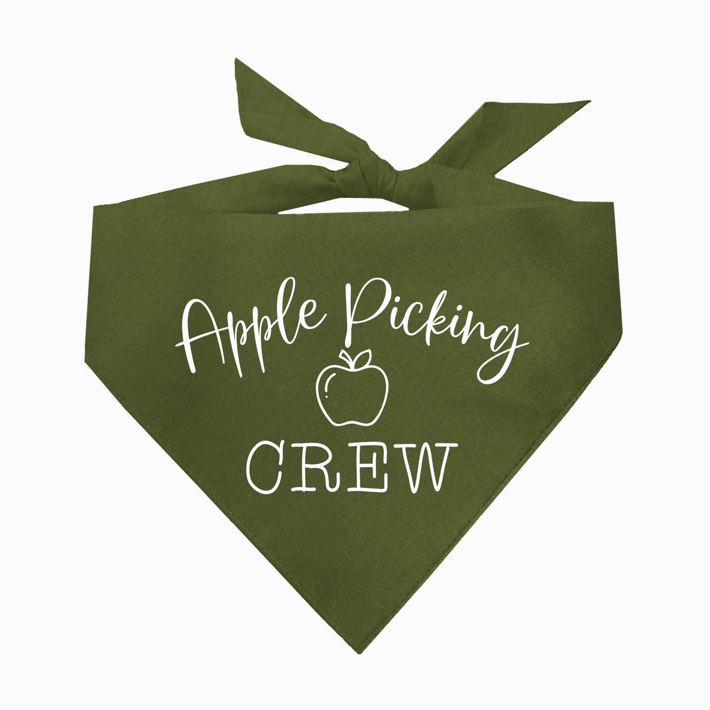 Apple Picking Crew Fall Triangle Dog Bandana (Assorted Fall Colors)