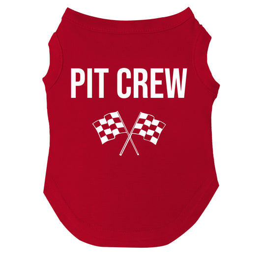 Pit Crew Dog Tee | Soft Cotton Blend | Made in USA | Funny & Cute Pet Outfit