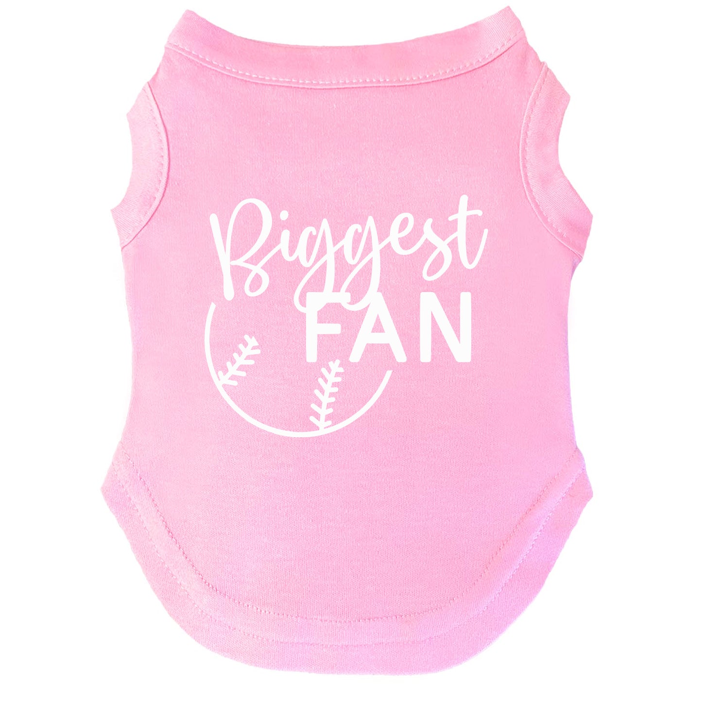 Biggest Fan | Baseball Dog Tee | Game Day Pet Shirt | Sports Dog Apparel | Cute Baseball Outfit for Dogs