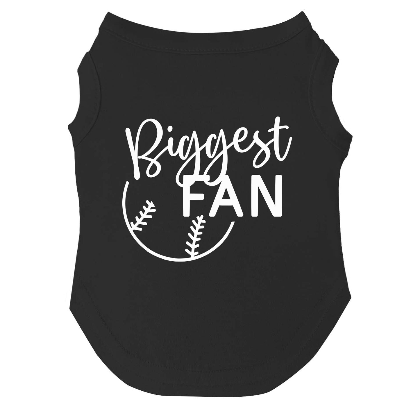 Biggest Fan | Baseball Dog Tee | Game Day Pet Shirt | Sports Dog Apparel | Cute Baseball Outfit for Dogs