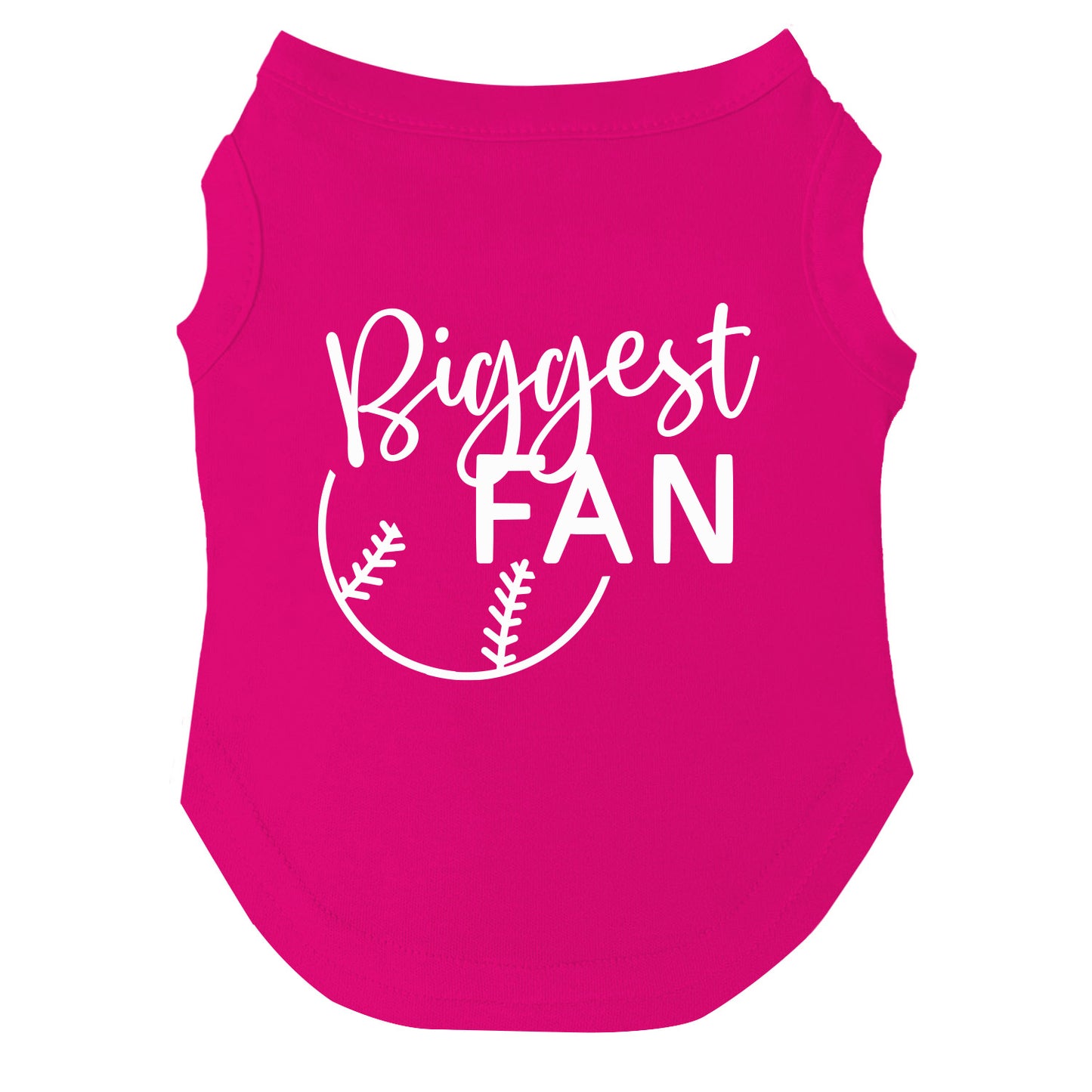 Biggest Fan | Baseball Dog Tee | Game Day Pet Shirt | Sports Dog Apparel | Cute Baseball Outfit for Dogs