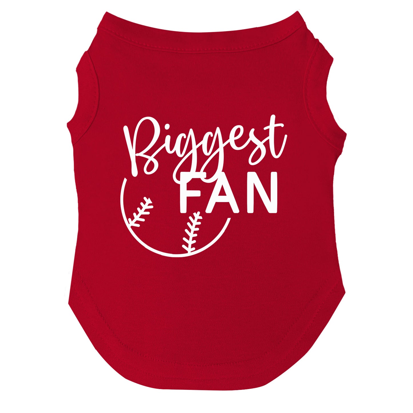 Biggest Fan | Baseball Dog Tee | Game Day Pet Shirt | Sports Dog Apparel | Cute Baseball Outfit for Dogs