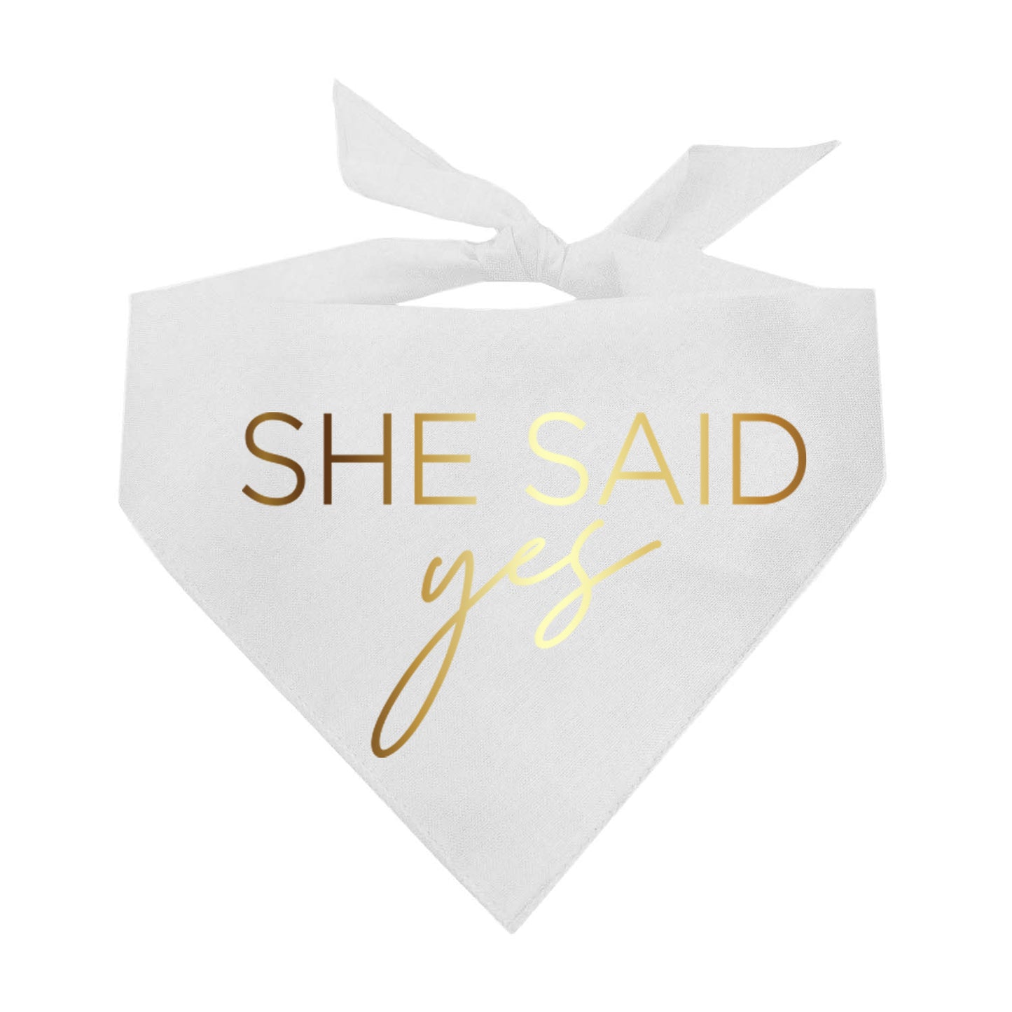 She Said Yes Metallic Dog Bandana
