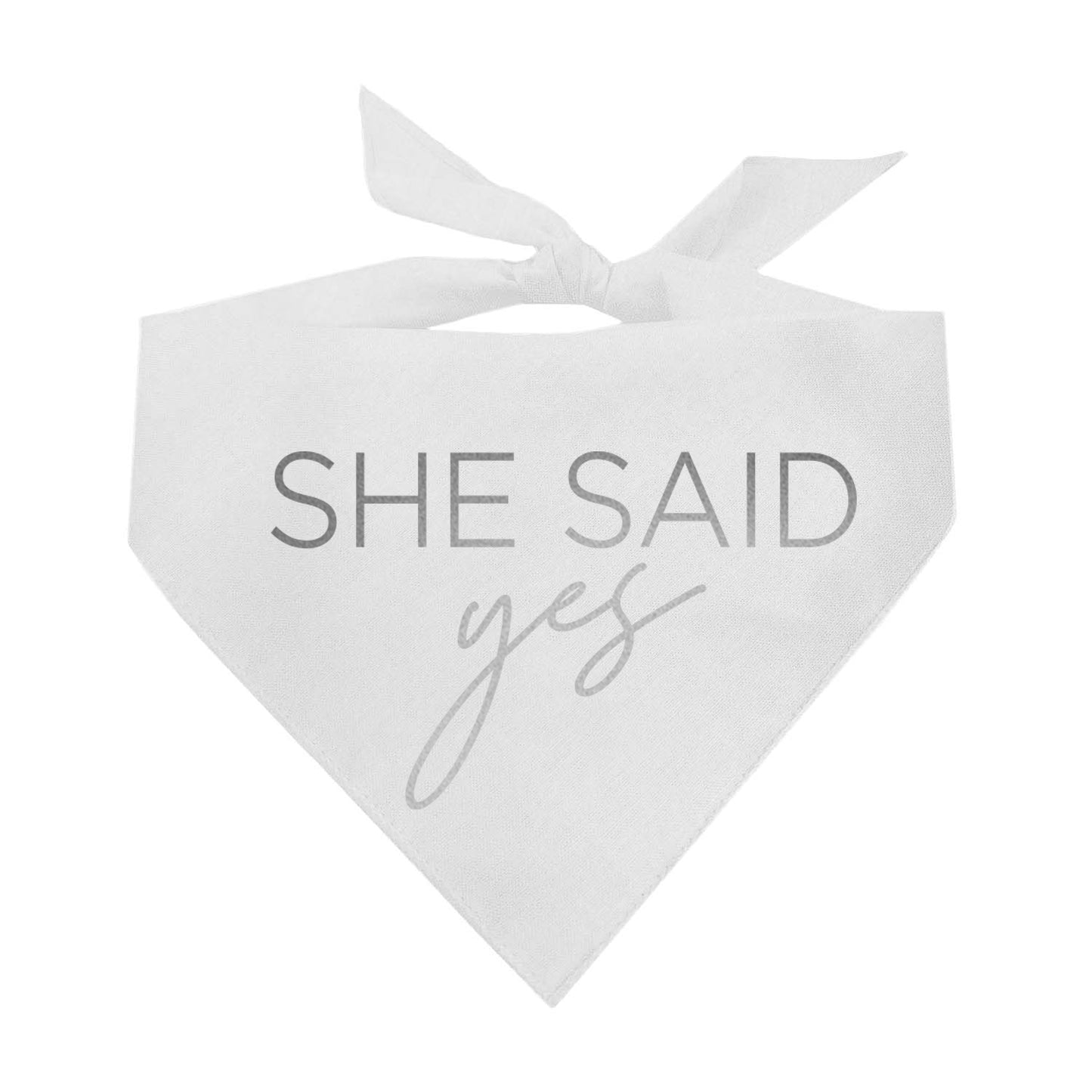 She Said Yes Metallic Dog Bandana