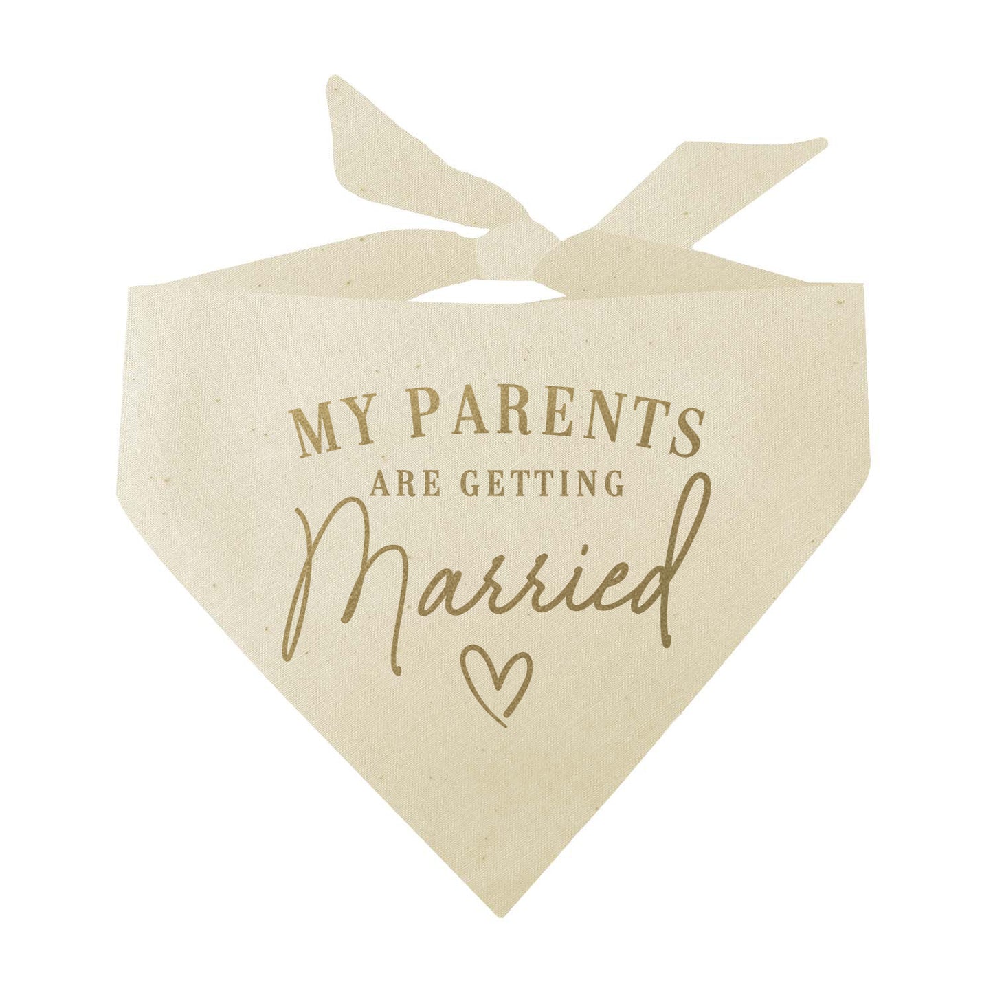 My Parents Are Getting Married (Gold) Wedding Triangle Dog Bandana