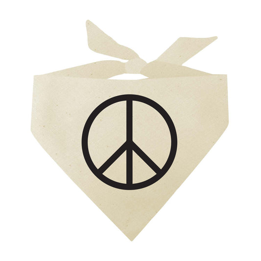 Peace Sign Triangle Dog Bandana