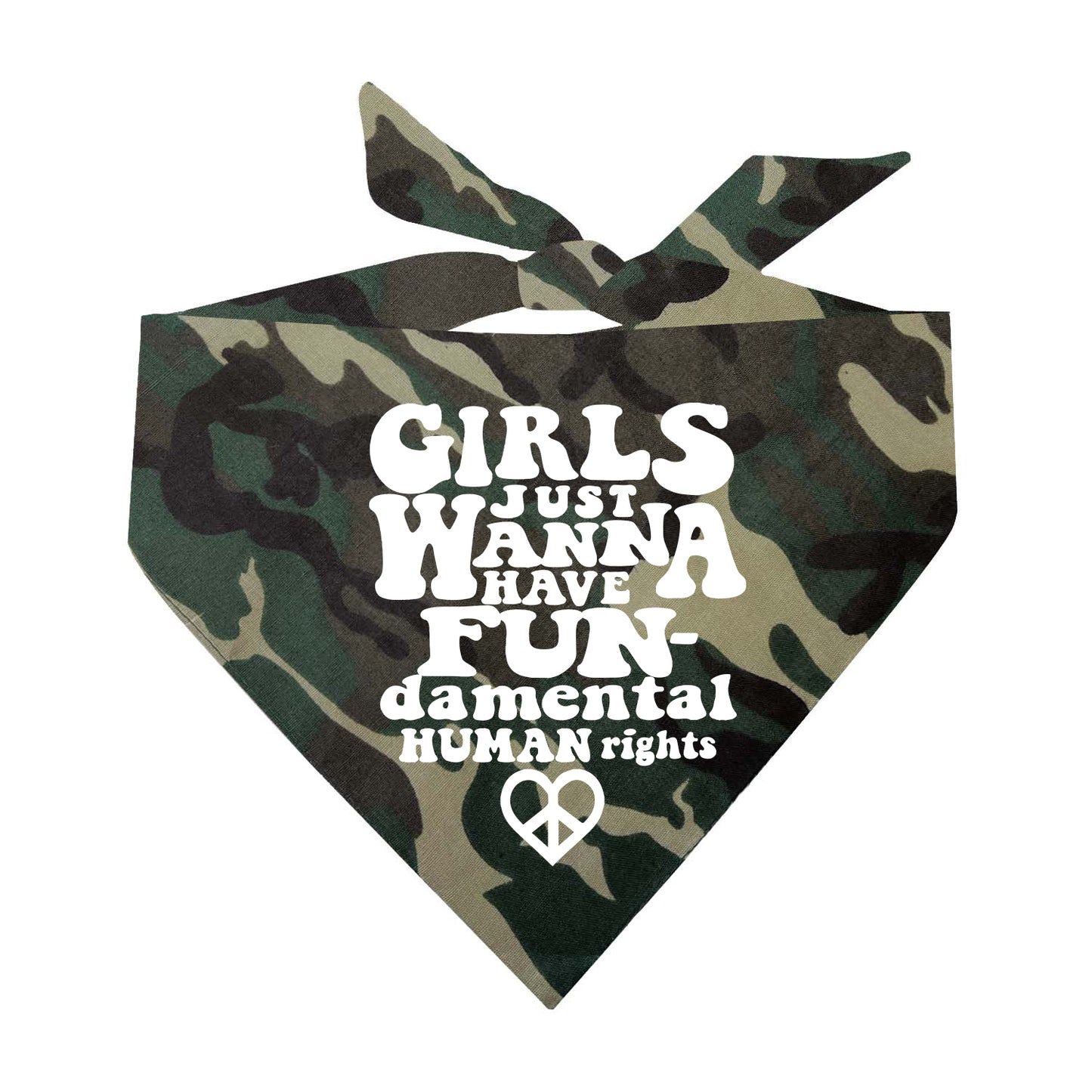Girls Just Wanna Have Fun-damental Human Rights Triangle Dog Bandana