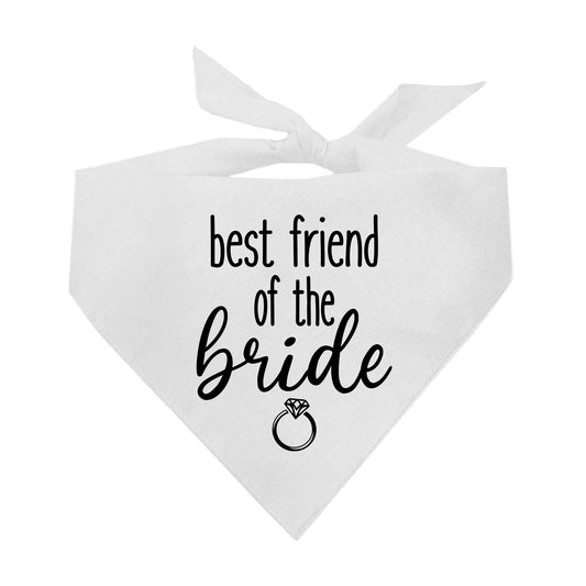 Best Friend Of The Bride Wedding Triangle Dog Bandana