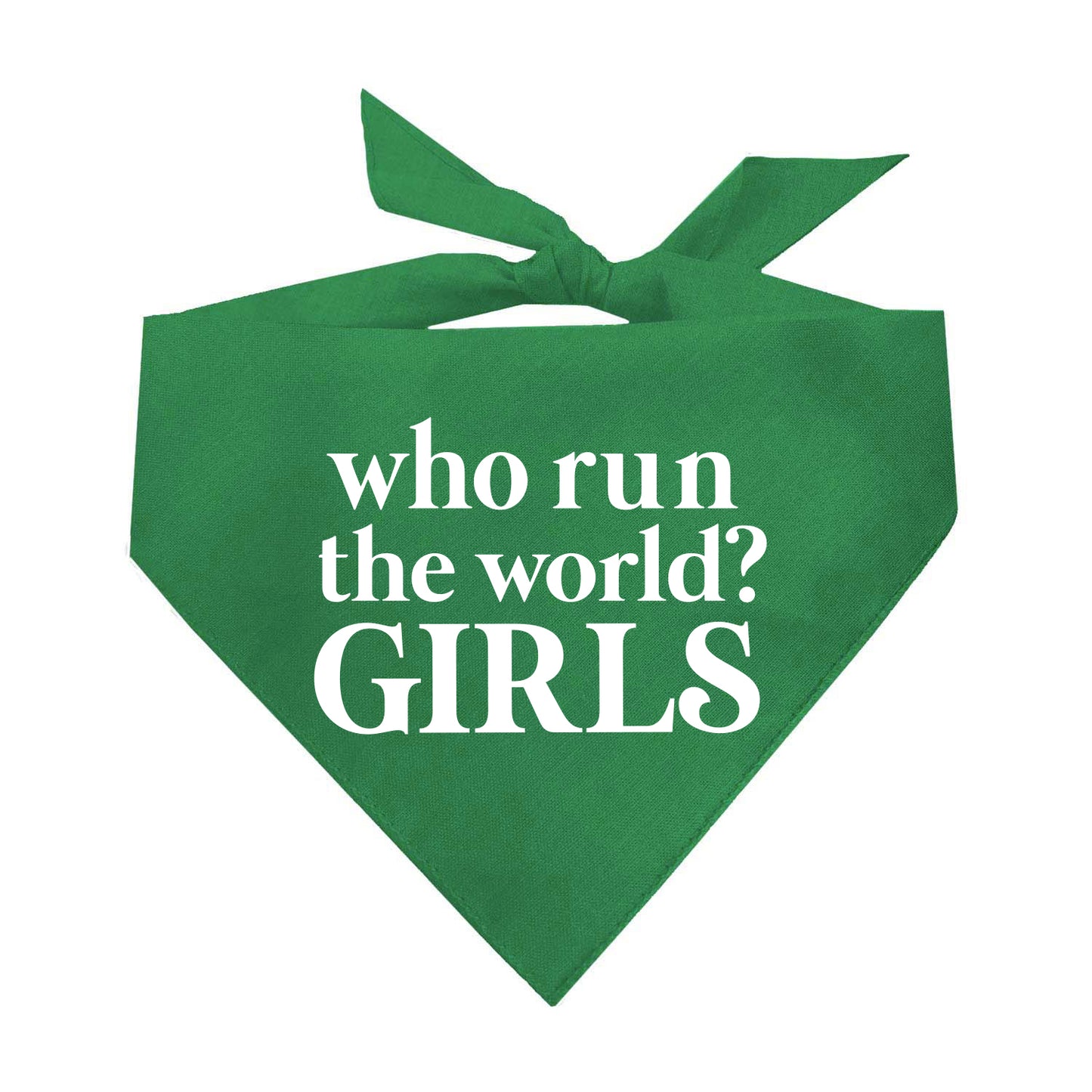 Who Run The World? Girls Feminist Triangle Dog Bandana