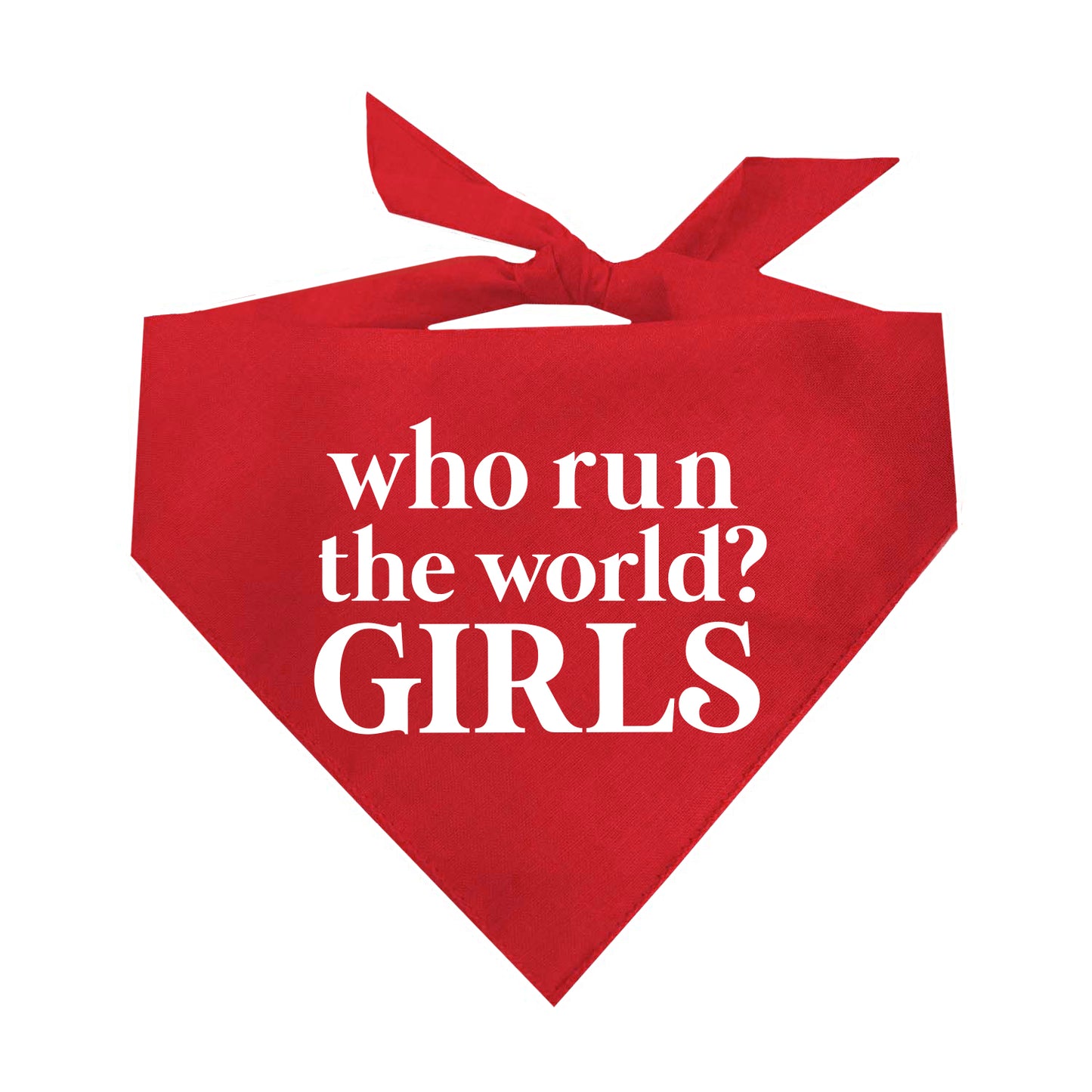 Who Run The World? Girls Feminist Triangle Dog Bandana