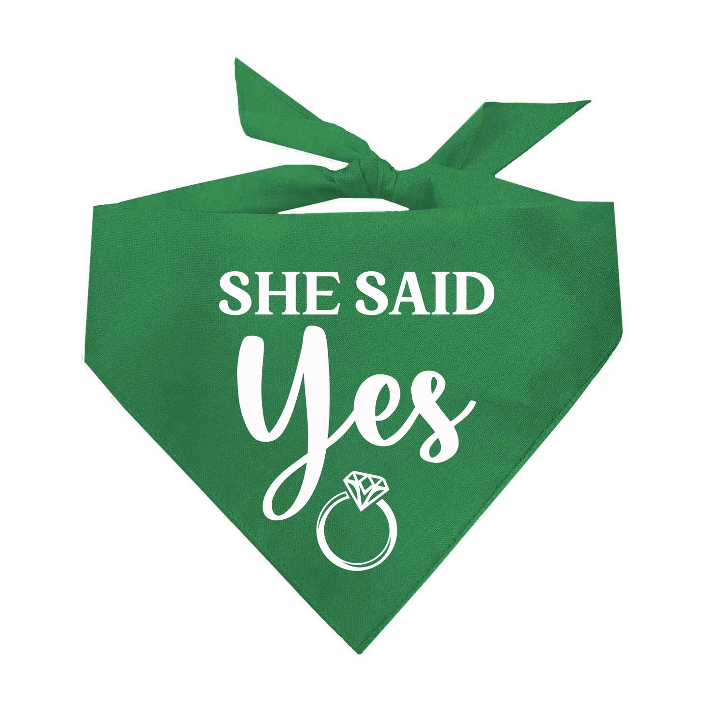 She Said Yes! Wedding Triangle Dog Bandana