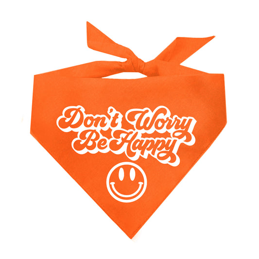 Don't Worry Be Happy Triangle Dog Bandana