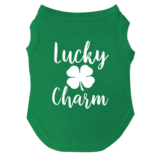 Lucky Charm Dog Tee | Soft Cotton Blend | Made in USA | St. Patrick’s Day Pet Outfi