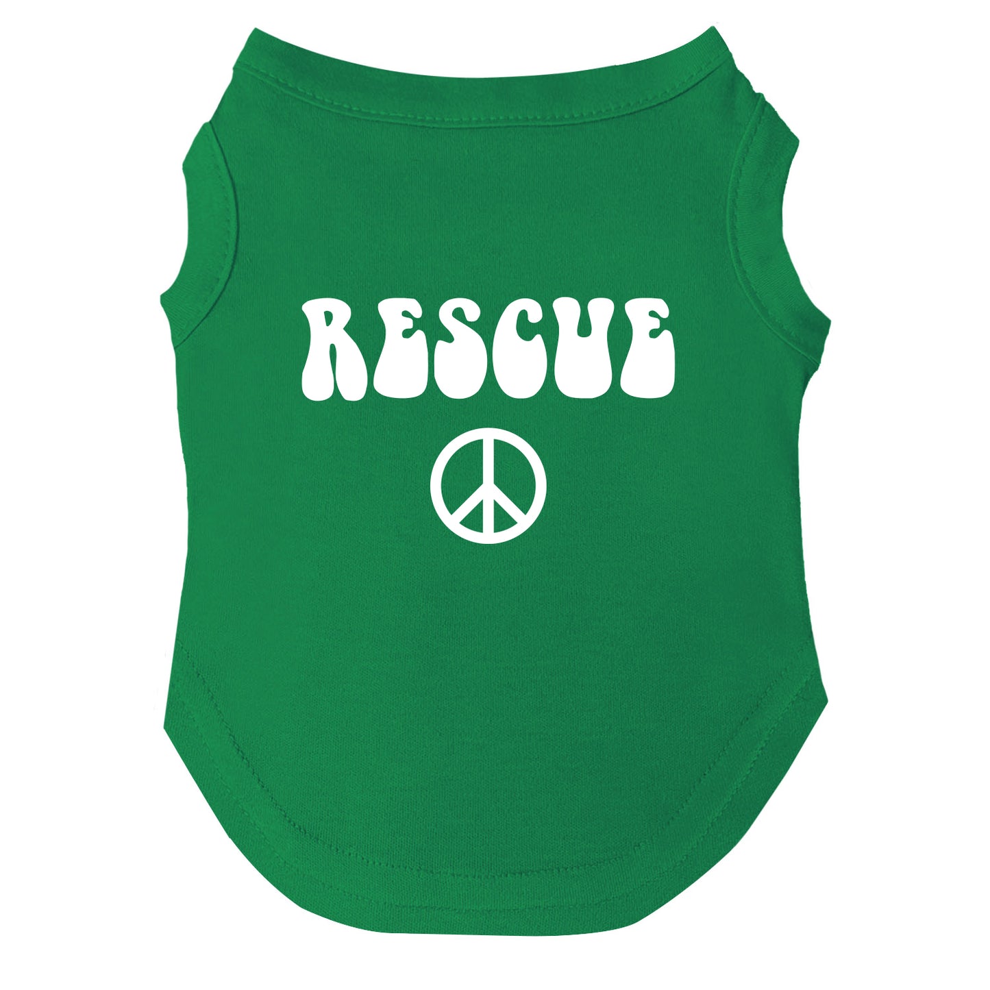 Rescue – Dog Tee | Groovy Retro Style | Peace, Love & Second Chances | Soft & Washable