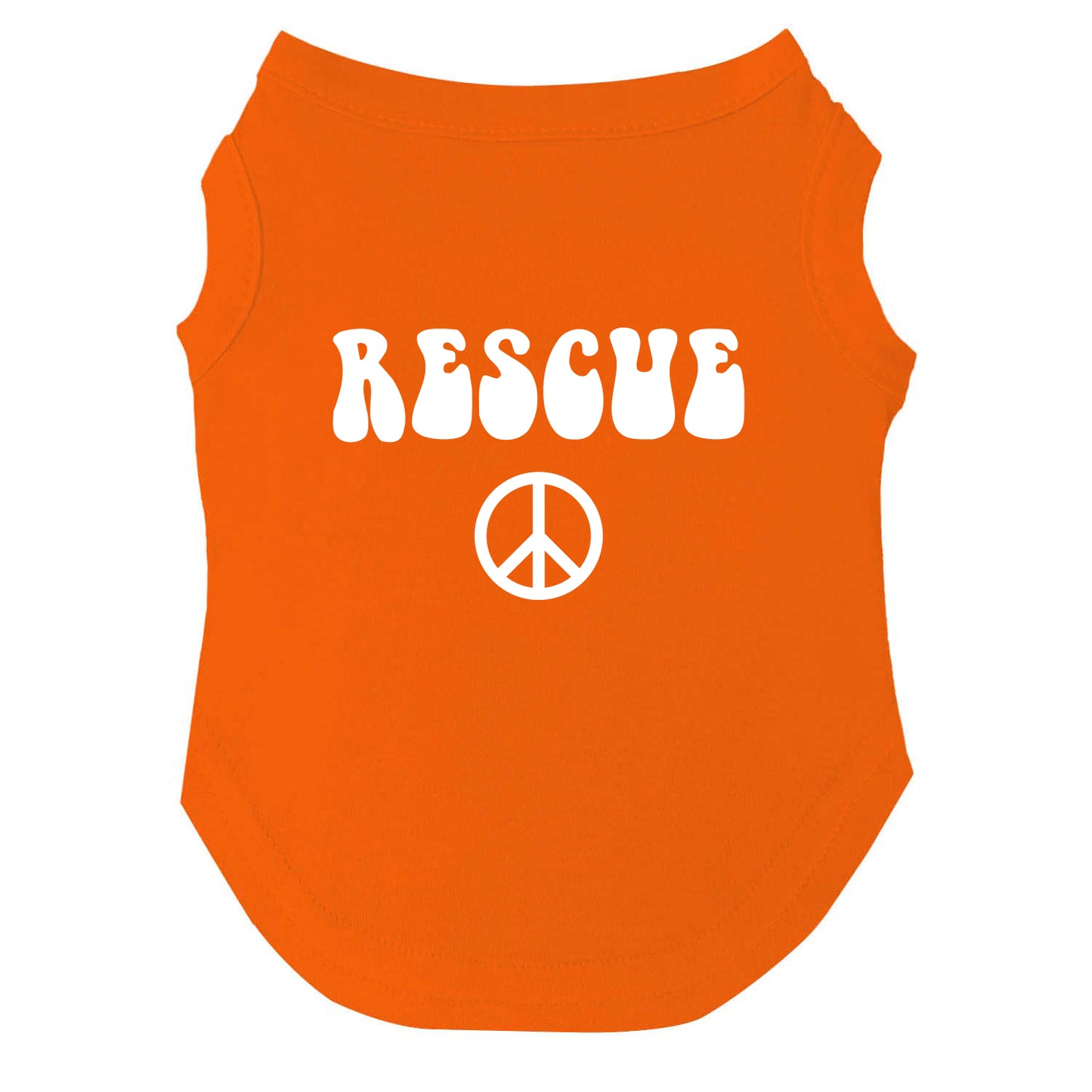 Rescue – Dog Tee | Groovy Retro Style | Peace, Love & Second Chances | Soft & Washable