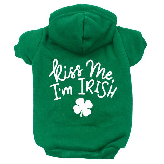 Kiss Me I'm Irish Dog Hoodie