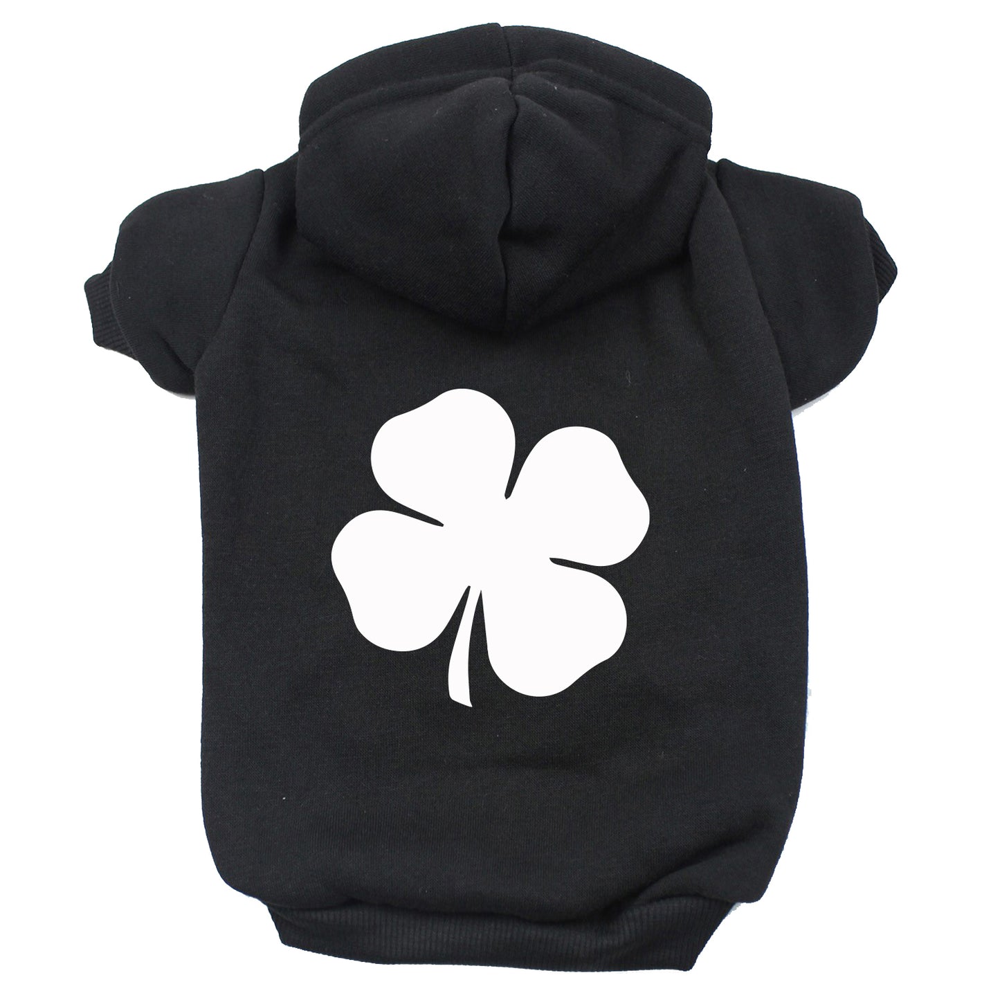 White Four Leaf Clover Dog Hoodie