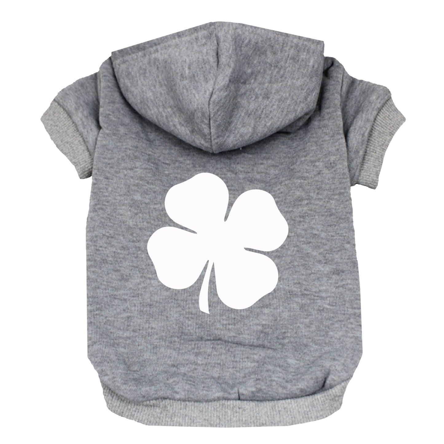 White Four Leaf Clover Dog Hoodie