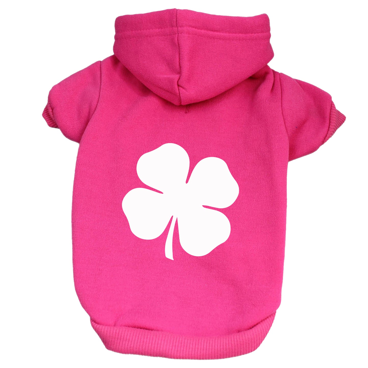 White Four Leaf Clover Dog Hoodie