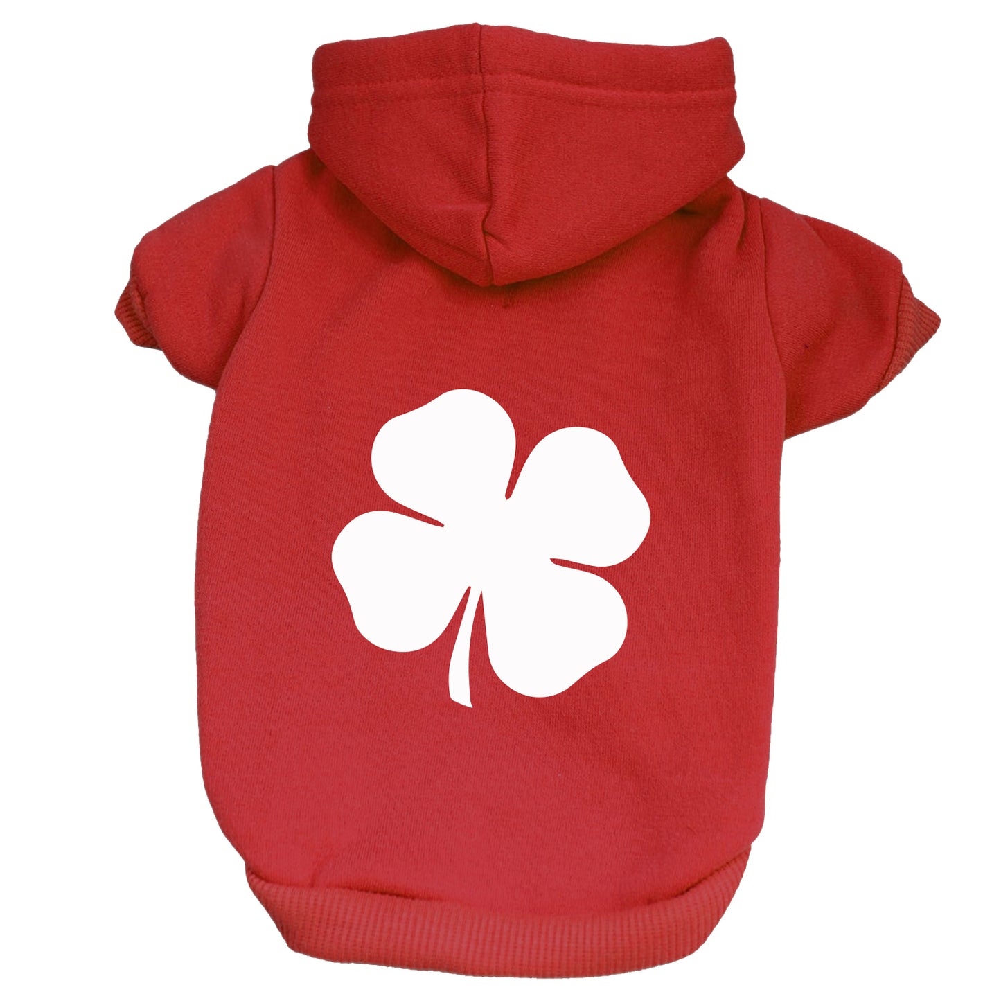 White Four Leaf Clover Dog Hoodie