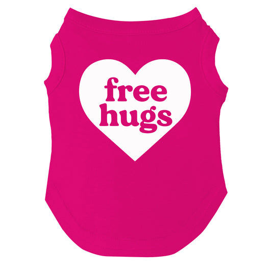 Free Hugs Candy Heart Valentine's Day Dog tee