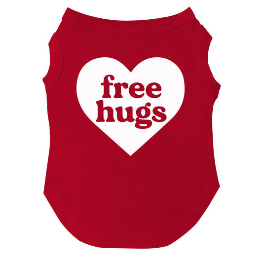 Free Hugs Candy Heart Valentine's Day Dog tee