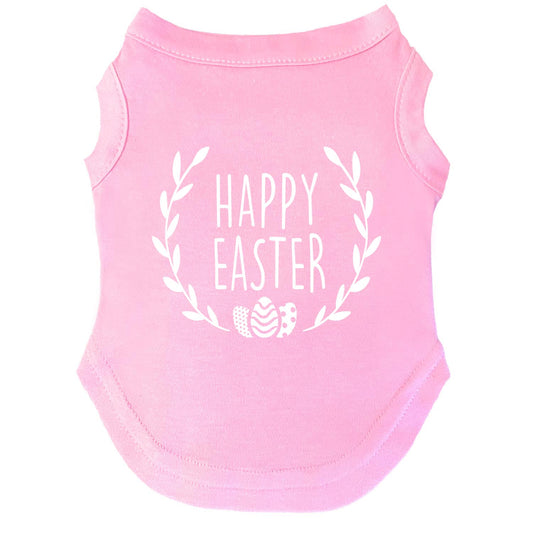 Happy Easter Dog Tee | Soft Cotton Blend | Made in USA | Spring & Holiday Pet Outfit