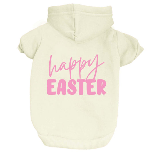 Happy Easter (Pink) Dog Hoodie