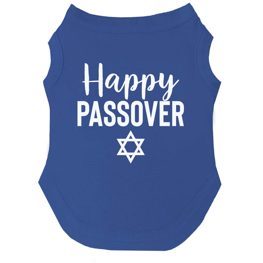 Happy Passover Dog Tee | Soft Cotton Blend | Made in USA | Jewish Holiday Pet Outfit