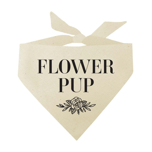 Flower Pup With Flowers Triangle Dog Bandana