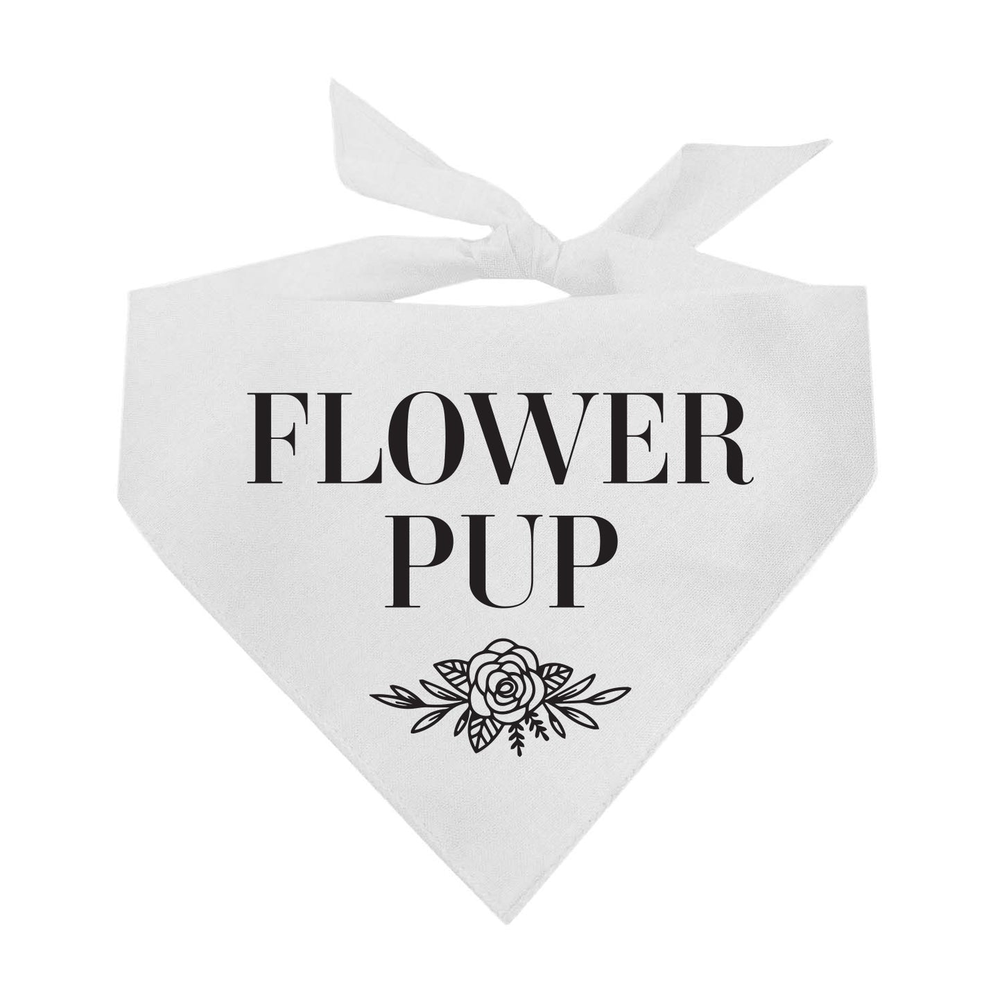 Flower Pup With Flowers Triangle Dog Bandana