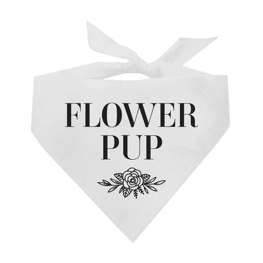 Flower Pup With Flowers Triangle Dog Bandana