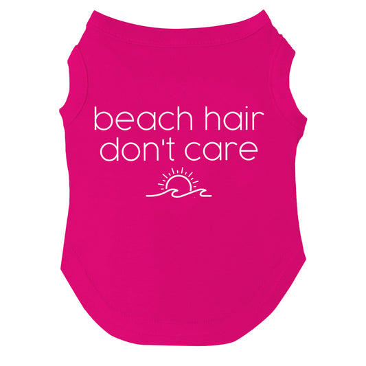 Beach Hair Don't Care Dog Tee
