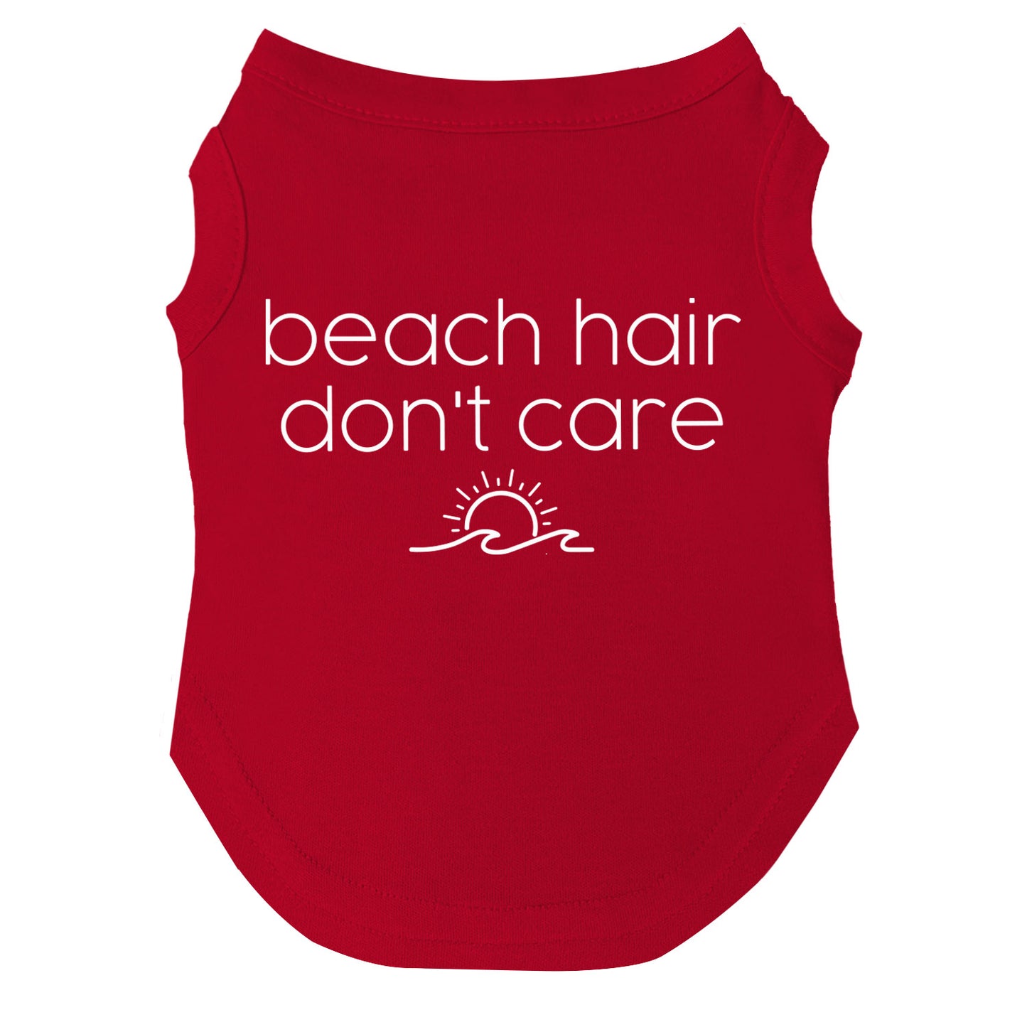 Beach Hair Don't Care Dog Tee