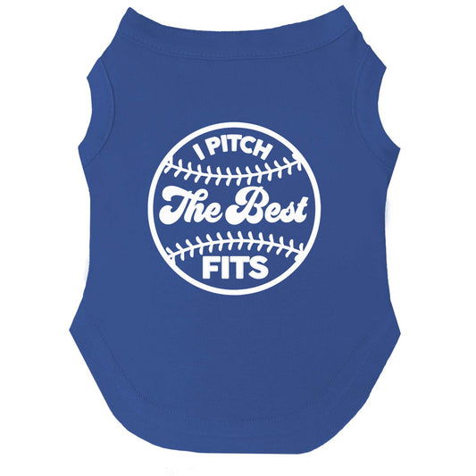 I Pitch the Best Fits | Baseball Dog Tee | Trendy Pet Apparel | Stylish Game Day Dog Shirt | Sports Pup Outfit