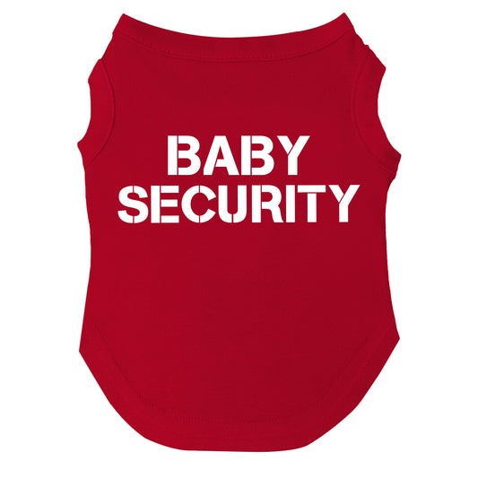 Baby Security Dog Tee | Soft Cotton Blend | Made in USA | Cute & Funny Pet Outfit