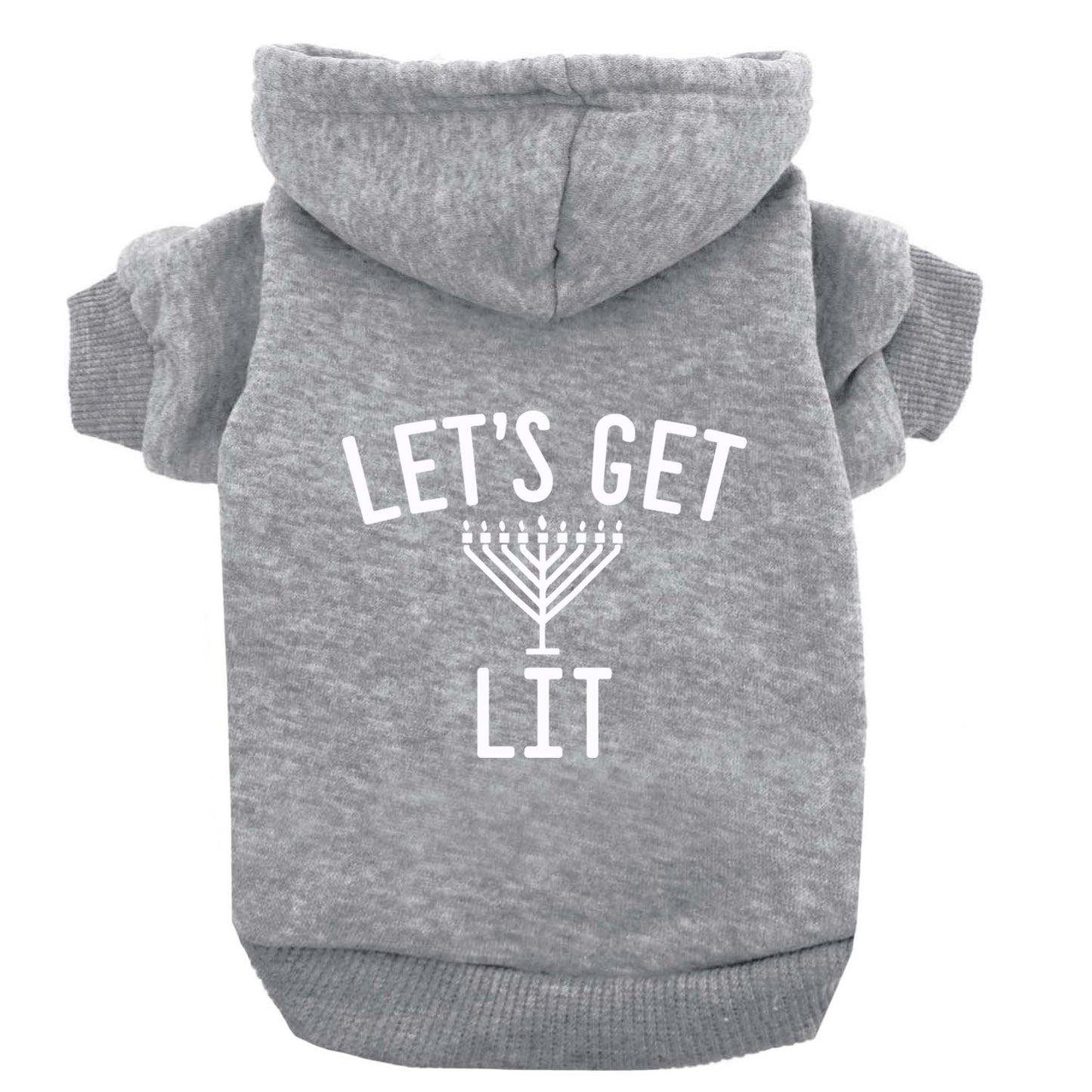Let's Get Lit (Hanukkah) Dog Hoodie