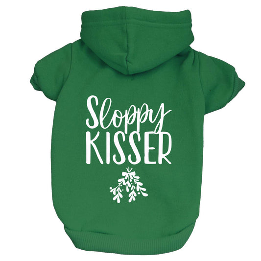 Sloppy Kisser (Mistletoe) Dog Hoodie